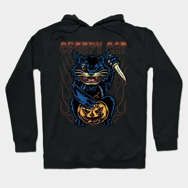 Creepy Cat Hoodie by Ricorder